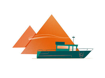 Fishing Boat boat design art digitalart illustration light study