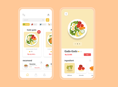 Food App app app design application desain design illustration ui design uiux ux uxdesign