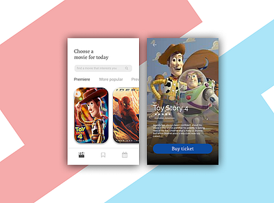 movie ticket app app design ui ux