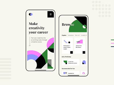 Make creativity your career - Mobile abstract branding business concept design geometric geometry graphic design mobile design mobile ui ui ui design
