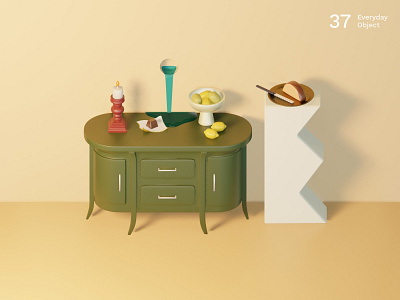 Still life 11 | Everyday objet 3d decor furniture illustration interior livingroom still life