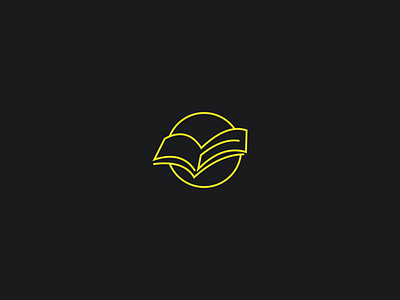 book educational logo branding creative design education educational flat icon lines logo minimal minimalist monoline vector
