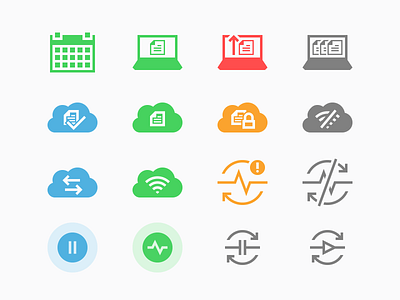 Healthcare App Icons calendar cloud collection document graphics icon icon set icons laptop lock minimal minimalist network schedule simple upload wifi