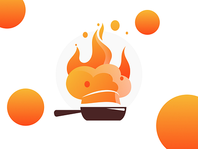 Hot Kitchen branding design illustration logo