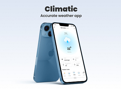 Climatic app design typography ui ux vector