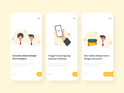 #Exploration | Onboarding for Education App app design clean color design figma illustration interface mobile app design ui uidesign uiux vector