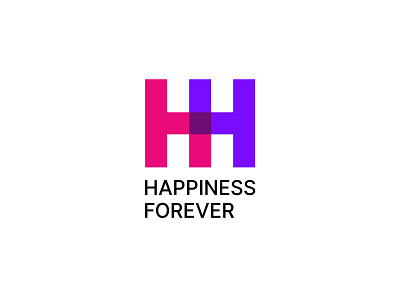 Happiness Forever Logo brand identity logo design typography