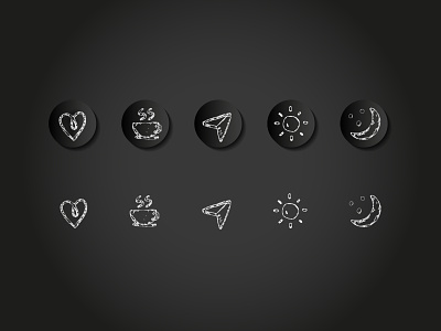 Pencil Scribbling Dark Icons android app appicons icon set icons ios mobileappicon share