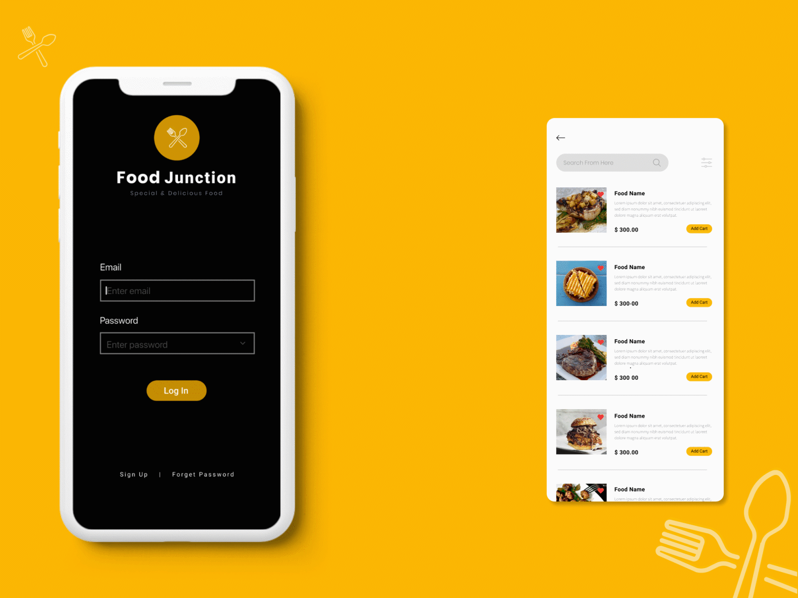 Food App Concept android concept design concept food app food app food app design ios mobile app mobile app design ui design