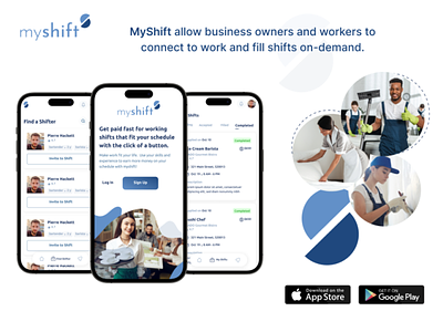 MyShift- Business App app mobile app mobile app design uiux