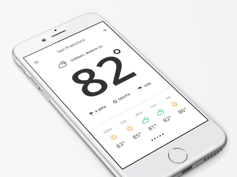 Weather App Animation ae after effects animation app gif iphone mobile prototyping ui ux weather