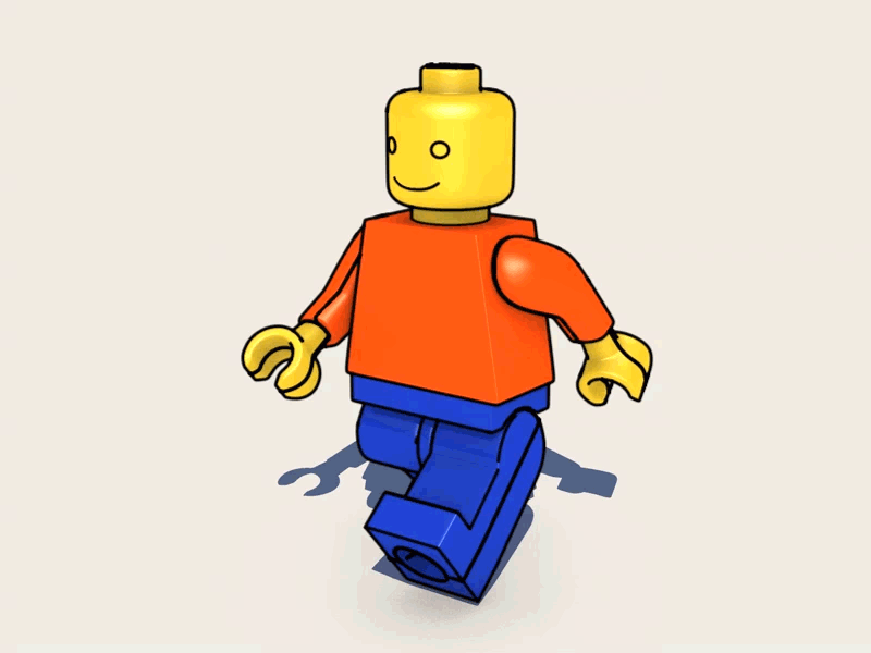 Walking Lego Guy 3d c4d cinema 4d lego motion design sketch and toon