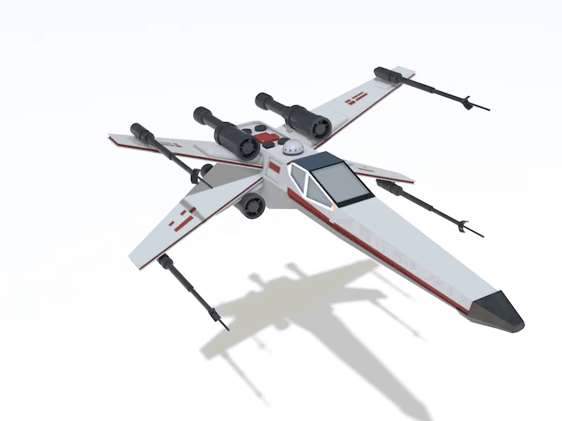 X-Wing 3d animation c4d cinema4d motiongraphics star wars x wing x wing