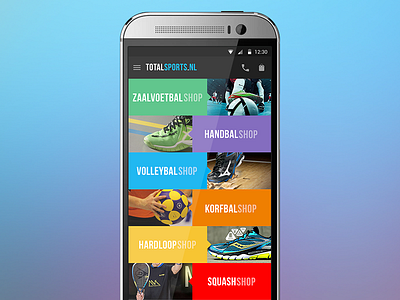 TotalSport android app colorful shoping sport
