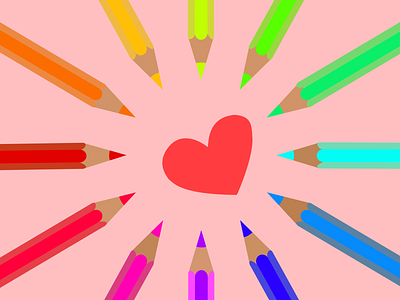 Color Pencil design illustration vector
