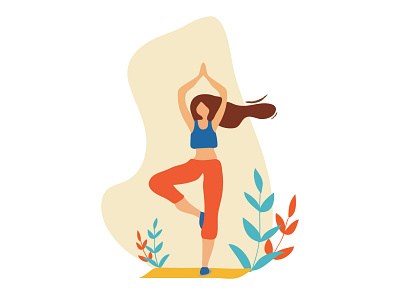 Fitness Girl adobe branding colombo colour creative drawing fitness fitness app girlrelaxing girly illustration illustrator relaxing ui