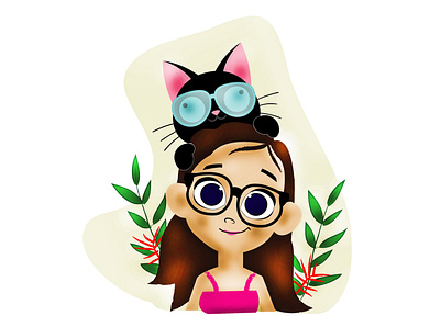 We are wearing Spectacles ..... art cartoon illustration cat charachters colombo creative design dribble dribble shot dribbleartist girly illustration illustration art illustrator spectacles srilanka storybook