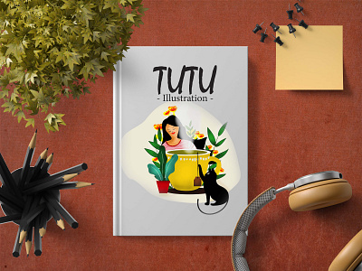 TUTU Book Cover Design... adobe art artist book cover branding cartoon illustration cat character design characterdesign characters colombo creative design designer drawing dribbble girl illustration illustration art illustrator srilanka