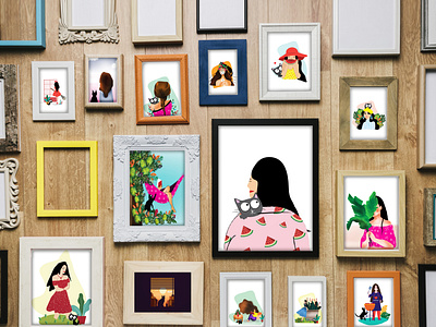 Some of the Tutu Illustration in Frames