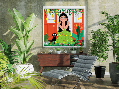 Daydreaming with Tutu in Frame 3d animation artist branding childrenbookillustration colombo creative design drawing graphic design illustration illustrator motion graphics photoframe ui