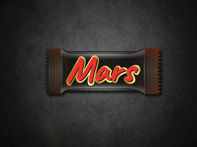 Mars Chocolate wrapper Design branding design chocolat illustrator mars rebanding wrapper