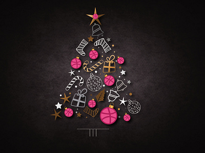 Dribble Christmas Tree Design