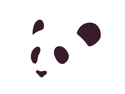 Panda animal gestalt logo minimalist negative negativespace panda space