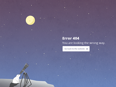 404 error page for extens.io 404 arctic bear error error404 extens.io extensdotio moon night stars telescope
