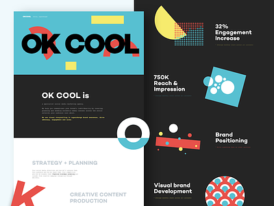OKCOOL - Landing page career hiring homepage job marketing website social ui ux visual design