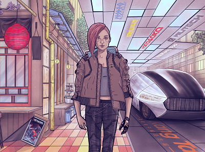 Cyberpunk 2077 design illustration