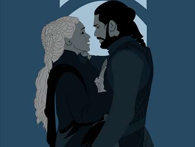 Game of Thrones artwork daenerys targaryen digital art game of thrones illustration illustrator john snow vector