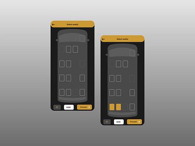 Seat selection design invisionapp mobile app design ui