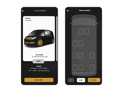 Bus and Seat selection app branding design invision invisionapp mobile app design ui ux