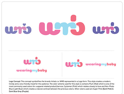 WearingMyBaby - Design your own cloths Website branding design illustrator logo logotype minimal typography typography art vector