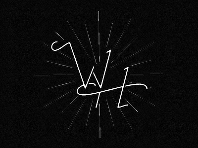 With Heart and black black and white drawn exercise hand lettering monogram pen process type white