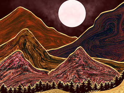 Liquid Mountain Illustation