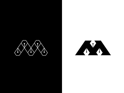 M Pen branding connected graphic design letter logo logo design logo icon logo mark m negative space pen pen tool type
