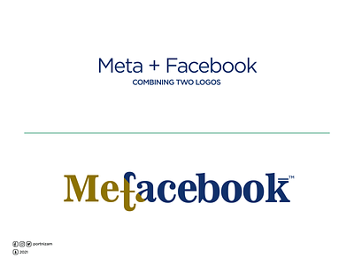 Facebook New Name Concept _ Meta combining logo facebook facebook new name graphic design illustration illustrator logo logodesign mark zuckerberg meta portnizam social media logo