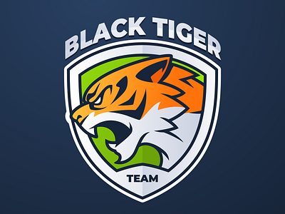 Black Tiger - Cricket Team Logo brand branding design cricket esports logo gaming icon illustration logo logodesign mockup tiger logo vector