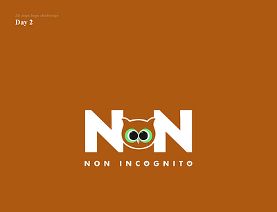 NON Incongnito Logo adobe illustrator adobe photoshop branding branding design icon illustration illustration art logo logodesign love owl owl logo portnizam typography vector