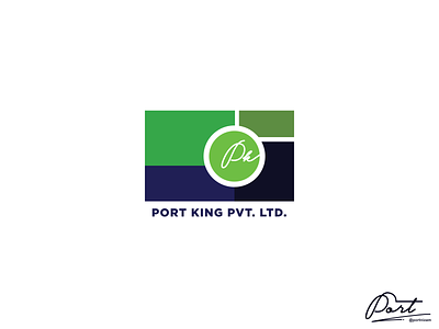 Port King Pvt.Ltd branding esports logo flag illustrator logodesign logos portnizam square logo ui