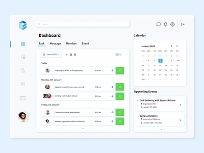 Organize It! Dashboard Interface