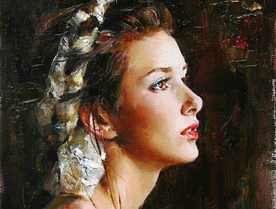 Protrait art artist artwork colour drawing oil paint oil painting painting portrait vector