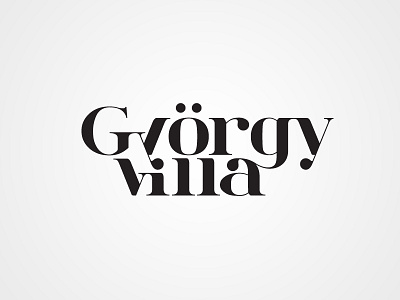 Gyorgyvilla hungary typography wine