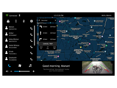 Infotainment System Design - Phone and Contacts (Part 5/7) adobe xd design illustraion illustration infotainment invision ui unity3d ux