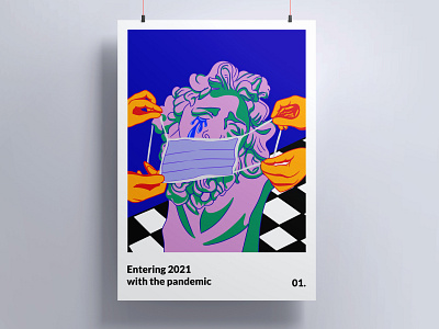 Pandemic People poster artwork illustration poster poster art typography visual design