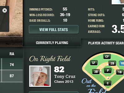LLS Sports Video & Stats App app baseball ipad player sports texture typography