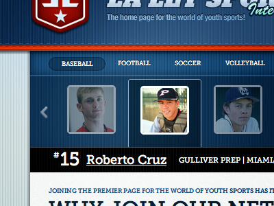 Athlete Carousel athlete baseball blue red roster sports team texture web