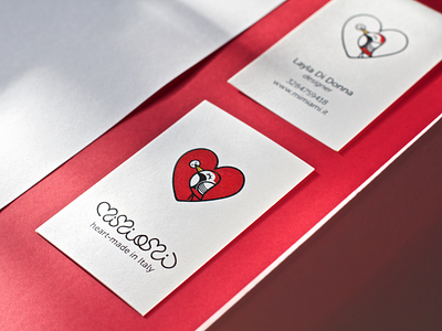 Mimiami business card brand business card graphic design heart logo print