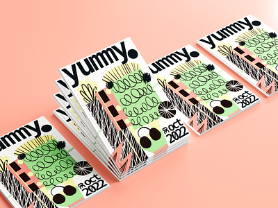 yummy. : magazine cover brand logo cover cover design illustration magazine cover mockup photophop procreate
